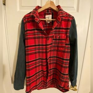 Pacsun flannel/denim button long sleeve